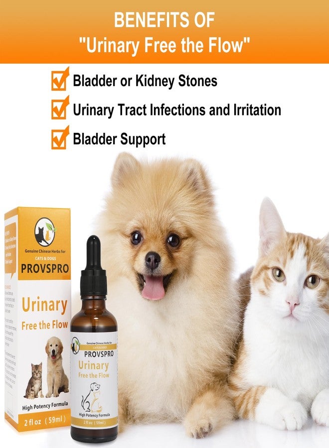 provspro Dogs and Cats Bladder Crystals Treatment or Stone, Bladder Kidney Stones Dissolver for Pet, Cat Dog Urinary Tract Supplements for Kidney and Bladder Stones, Urinary Free The Flow, 2 fl oz (59ml) - Image 2
